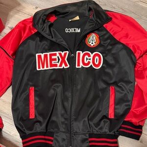 Mexico Soccer Jacket - Black & Red